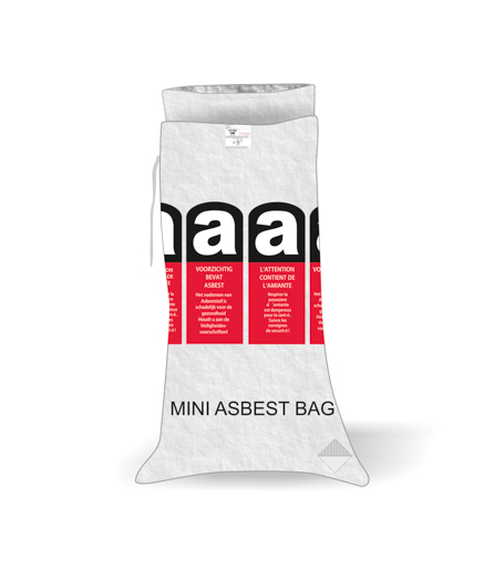 WD Mini Bag mit Asbestkennzeichnung 70x110cm unbeschichtet PE-Inliner